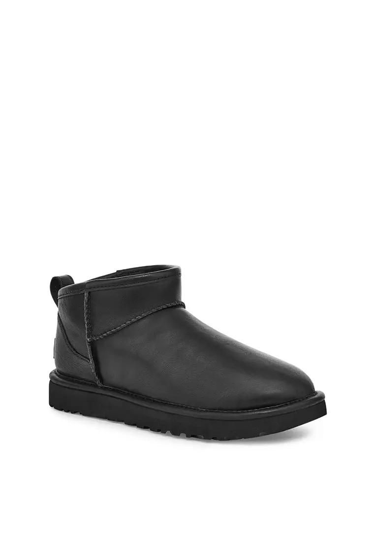 Buy UGG Women's Classic Ultra Mini Leather Boot - Black (1117534