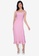 ZALORA BASICS pink Tie Strap Midi Dress with Slit BF7E6AAD0D6309GS_1