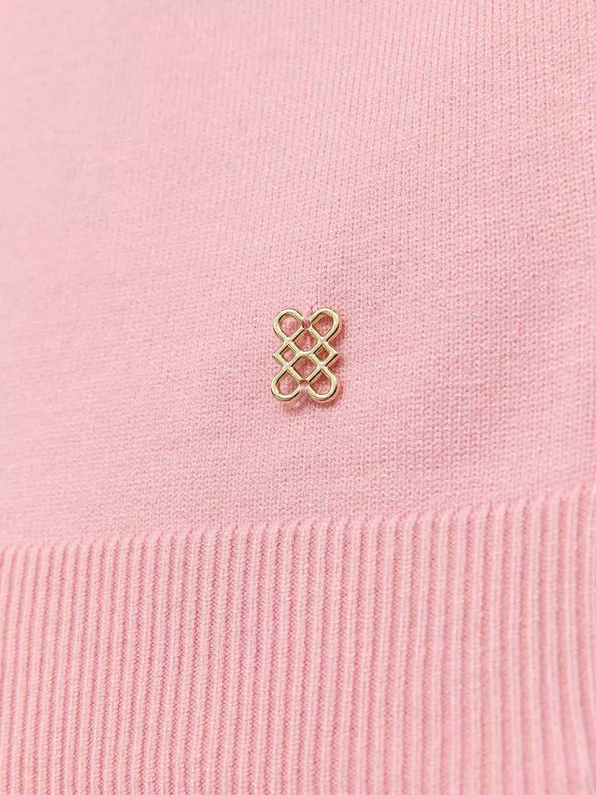 Buttoned Knit Vest - Light Pink