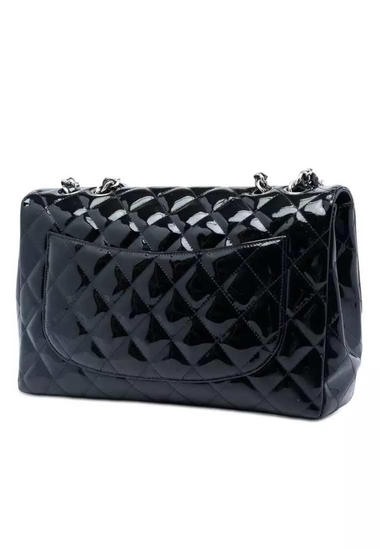 Pre-Loved Chanel Jumbo Classic Patent Single Flap