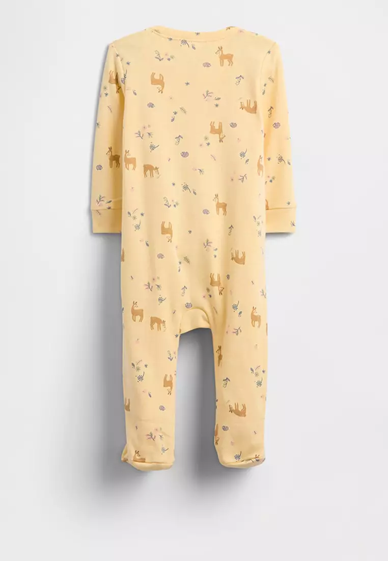 Printed 2-Way Footed One-Piece Romper