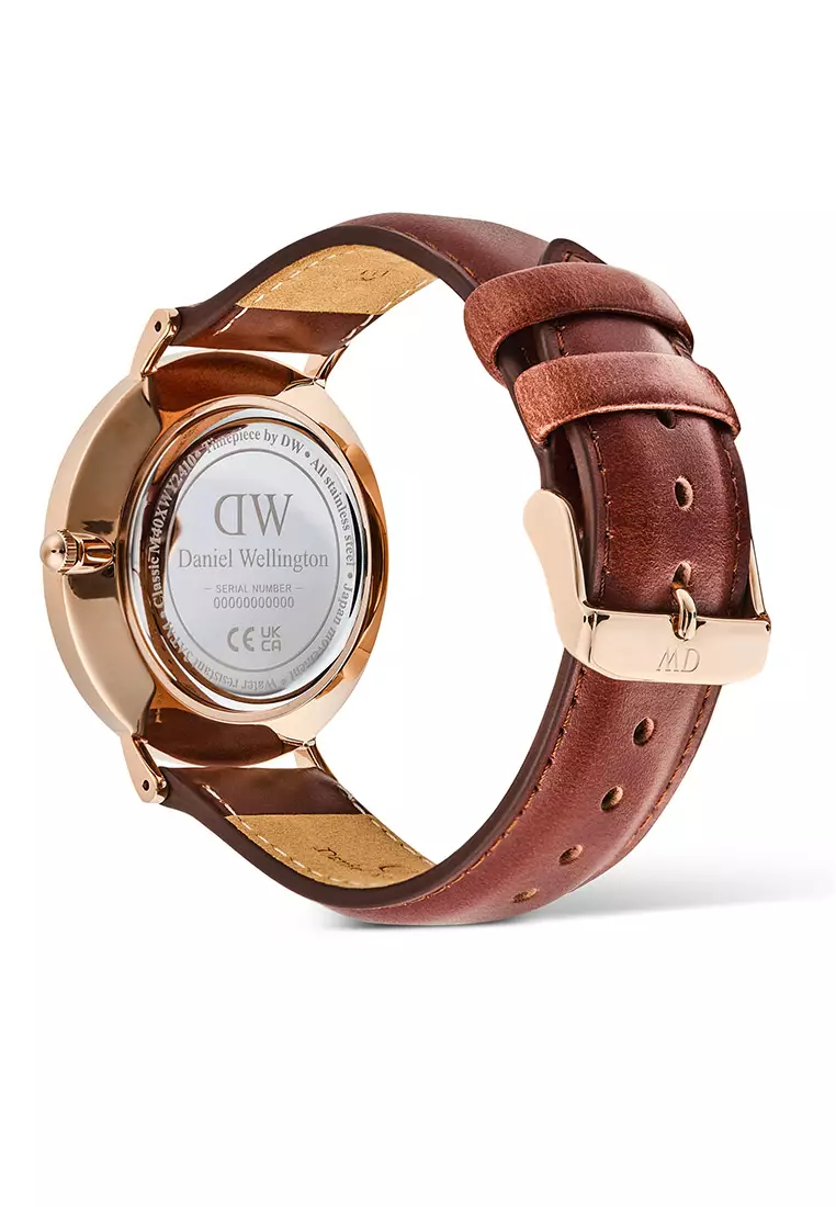 Classic 40mm Multi-Eye St Mawes Off-White Silver Sunray Rose Gold Men Watch stainless steel Leather strap watch DW Official Authentic Original