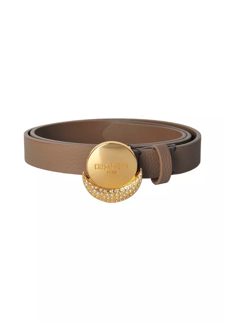 Sunmoon Belt in Brown,Gold
