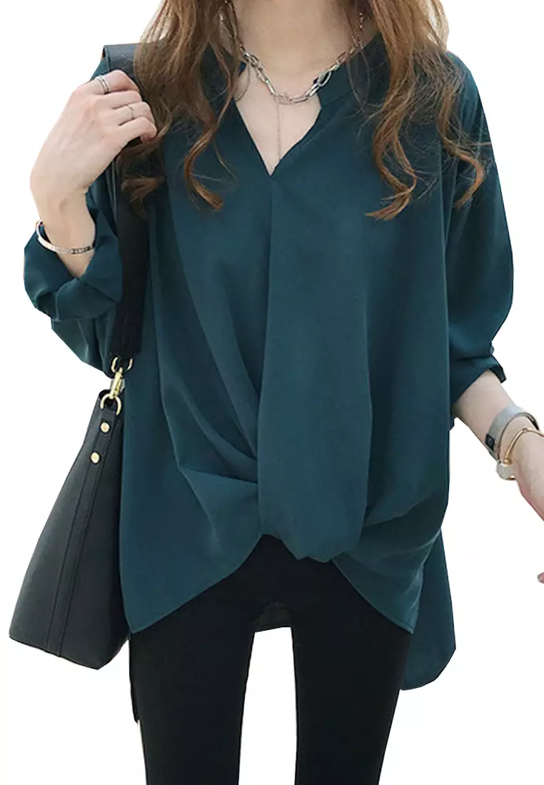 Chiffon long top shirt
