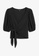 Monki black Wrap Top With Puff Sleeves 18A2FAA9AE6442GS_4