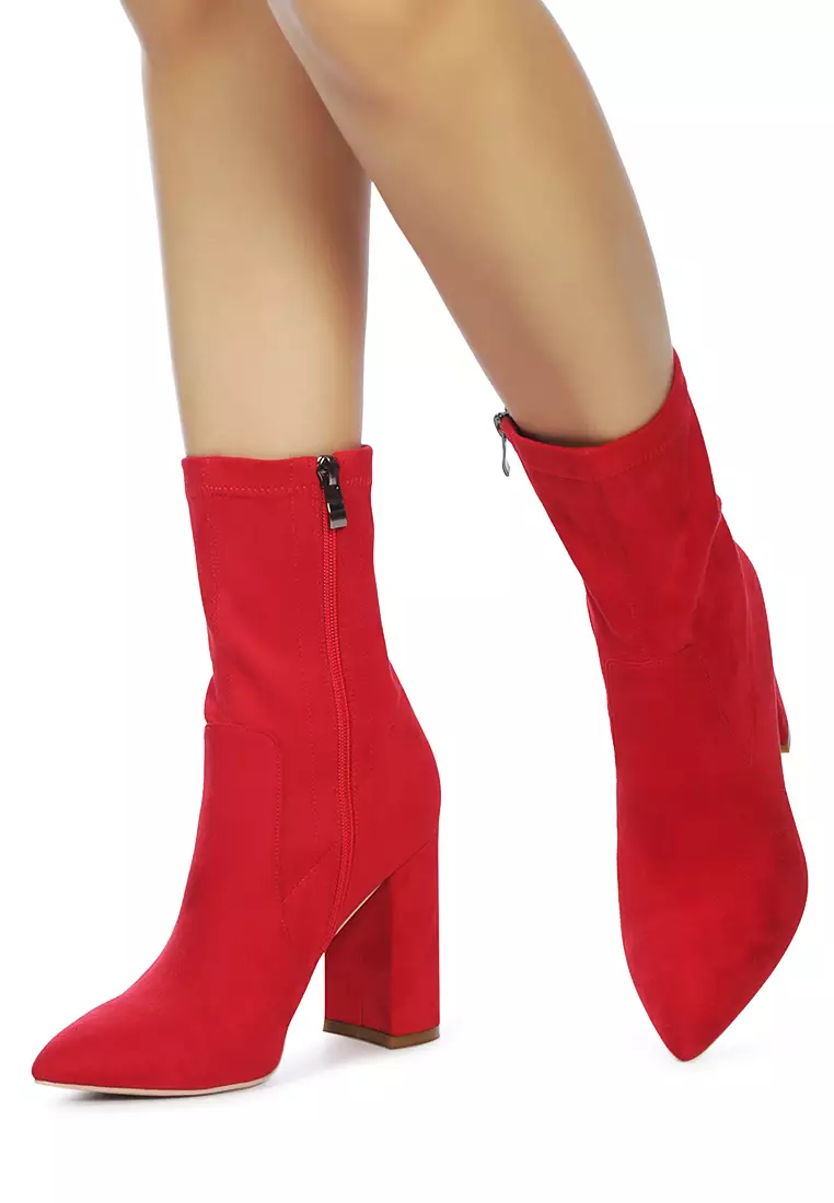 Red sock discount heel boots