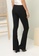 TOPSHOP black Ribbed Flared Trousers 74B87AA6936068GS_5