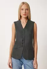 Buy Happiness Istanbul V Neck Nubuck Vest 2026 Online | ZALORA