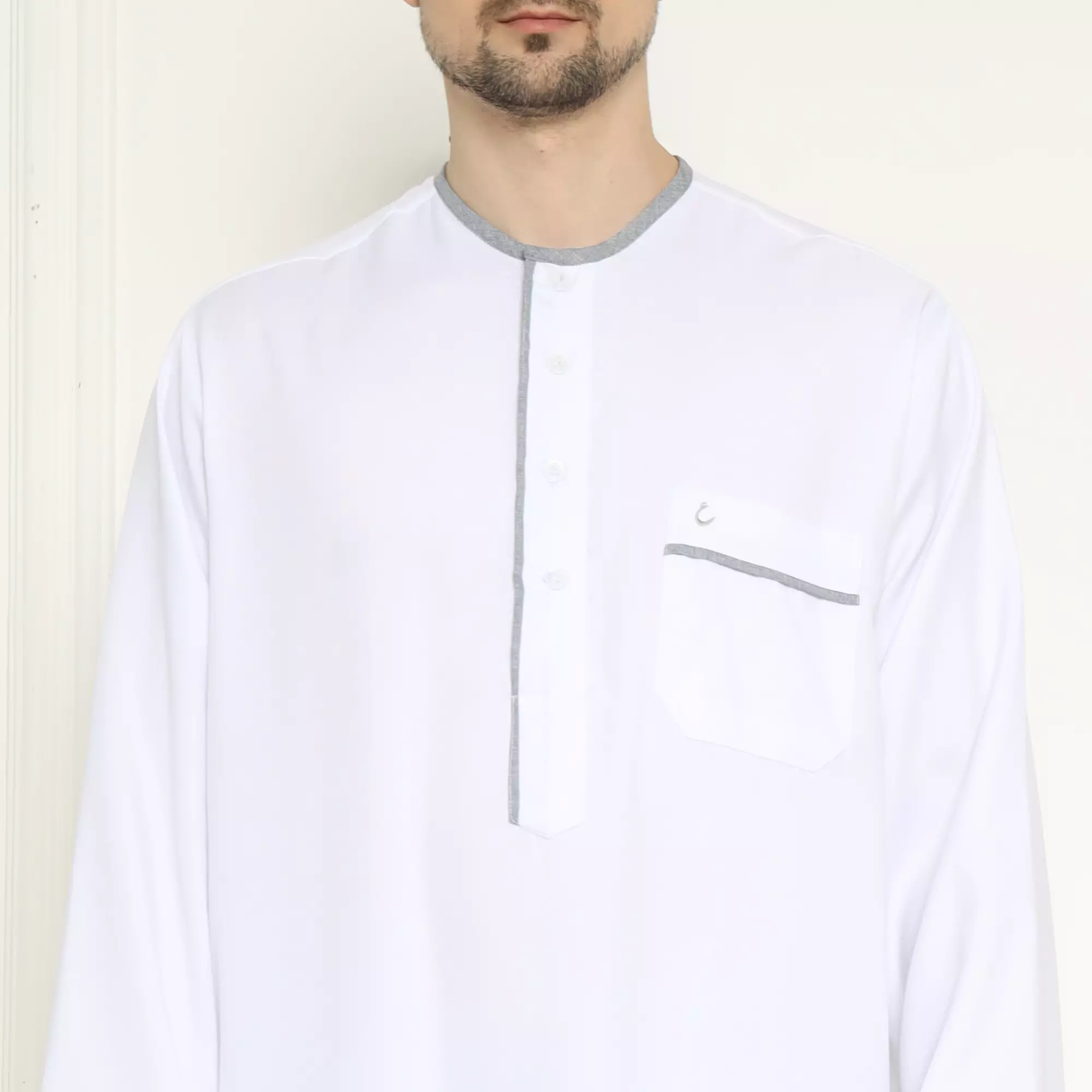 Gamis Pria Yazid White New