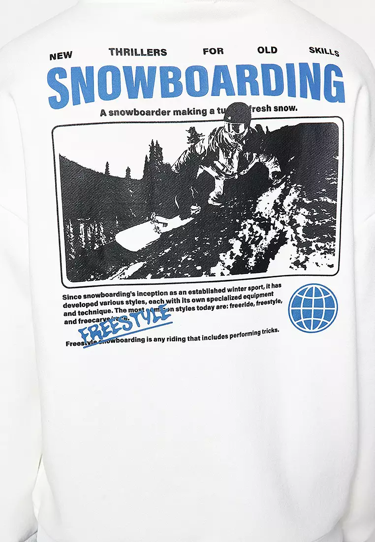 Jual Trendyol Long Sleeves Graphic Hoodie Original 2025 ZALORA