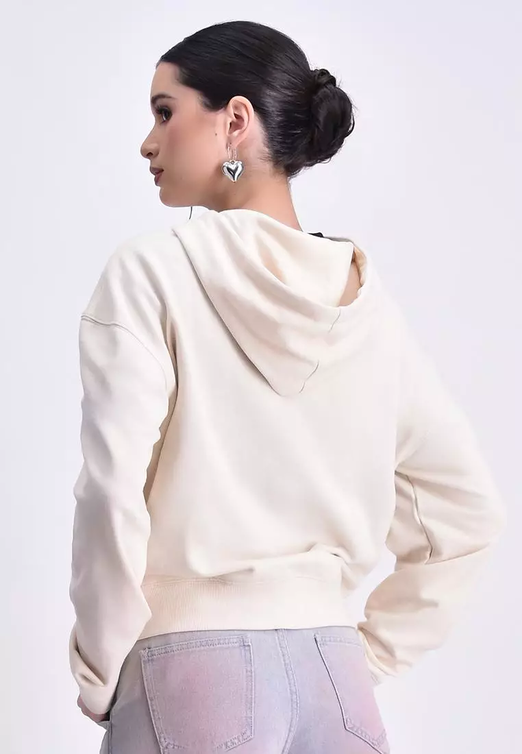 Women's Double Tie Front Hoodie Jacket