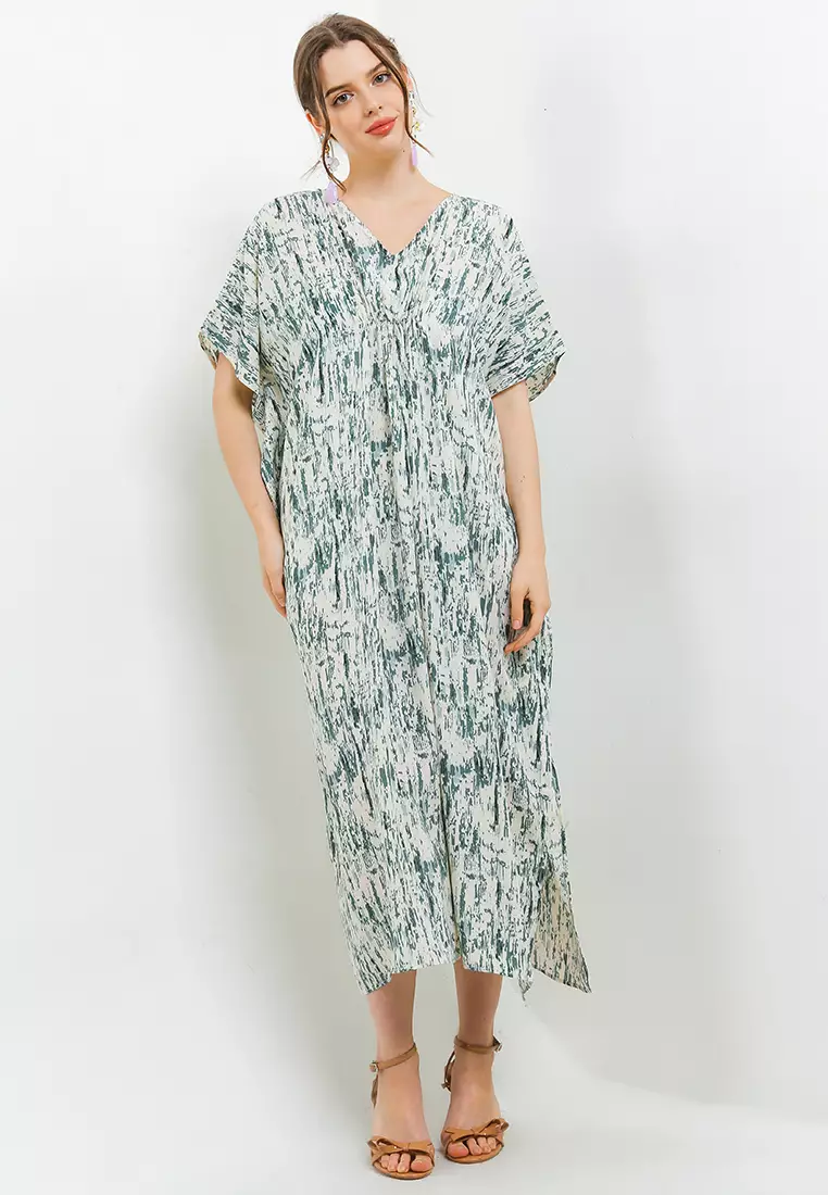 V Neck Printed Kaftan