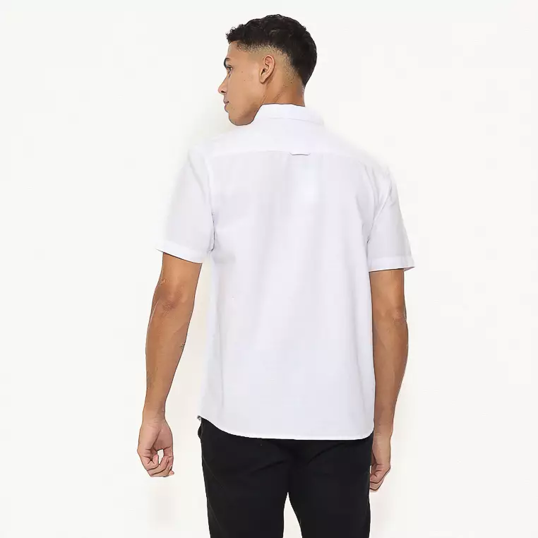 AMK Kemeja Pria Lengan Pendek SHS Eiffel Ss White