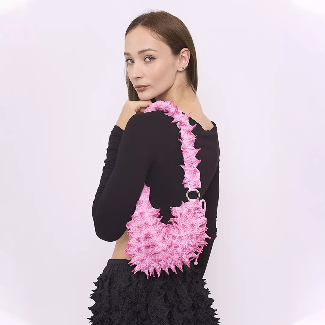 FUGUKU SHOULDER BAG - SHELL BAG SHORT - CORAL BLAZE