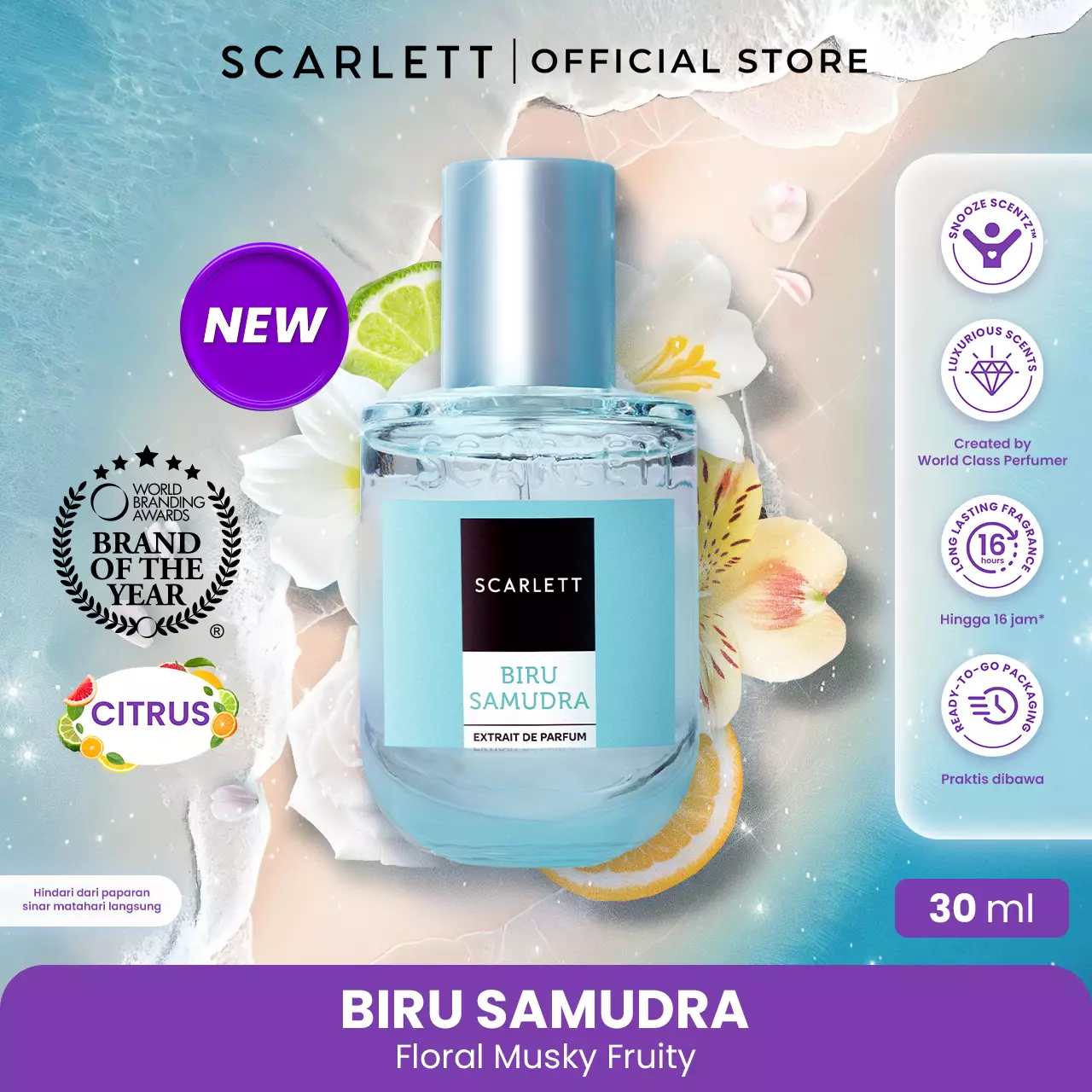 Scarlett Whitening Extrait De Parfum Biru Samudra 30ml