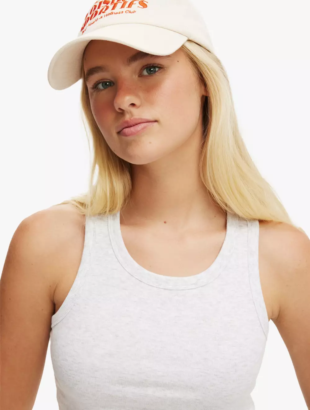 Cotton On Body -  Wanita - Active Core Rib Racer Tank - Grey Marle