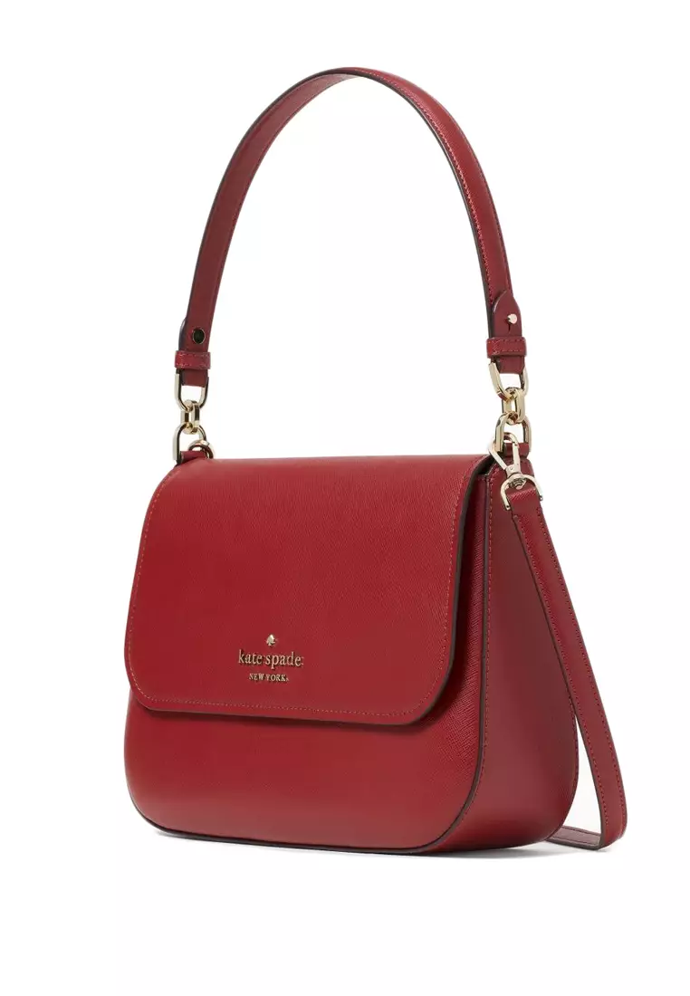 線上選購Kate Spade Kate Spade Staci Saffiano Leather Flap Shoulder Bag - Red  Currant