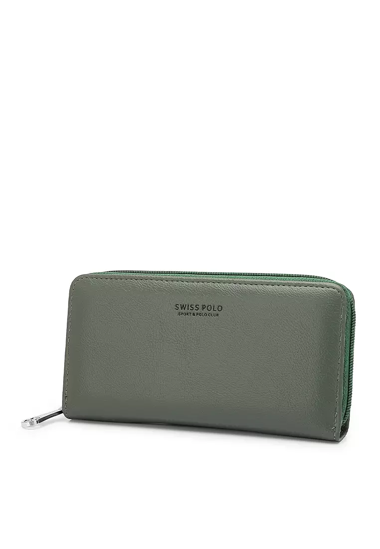 Women's Long Zipper Wallet - Green