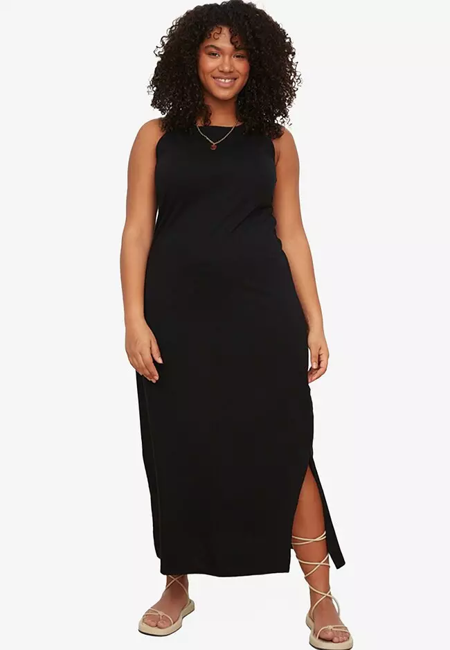 Buy Trendyol Plus Size Slit Woven Dress 2024 Online