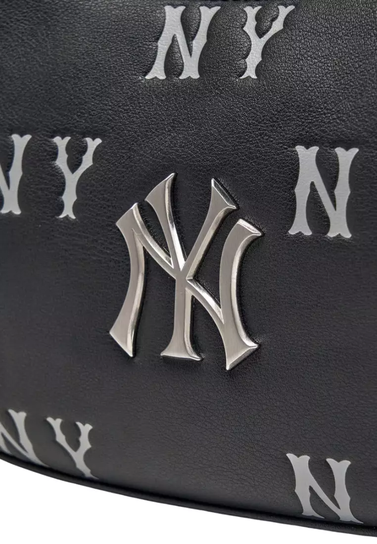 Classic Monogram Embossed New York Yankees Hobo Bag - NY Black 