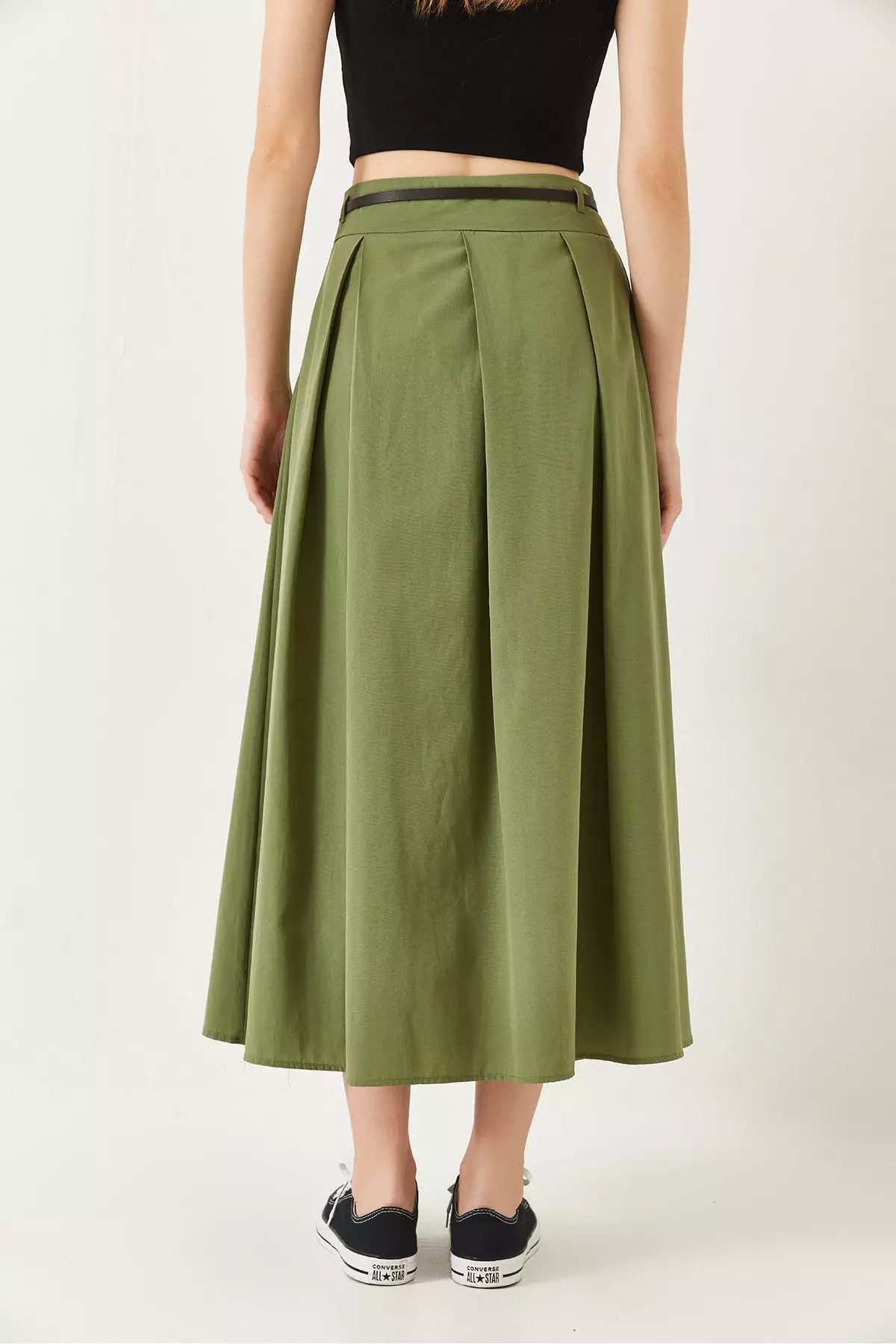 Women's Belted Flared Skirt 5000 60261278