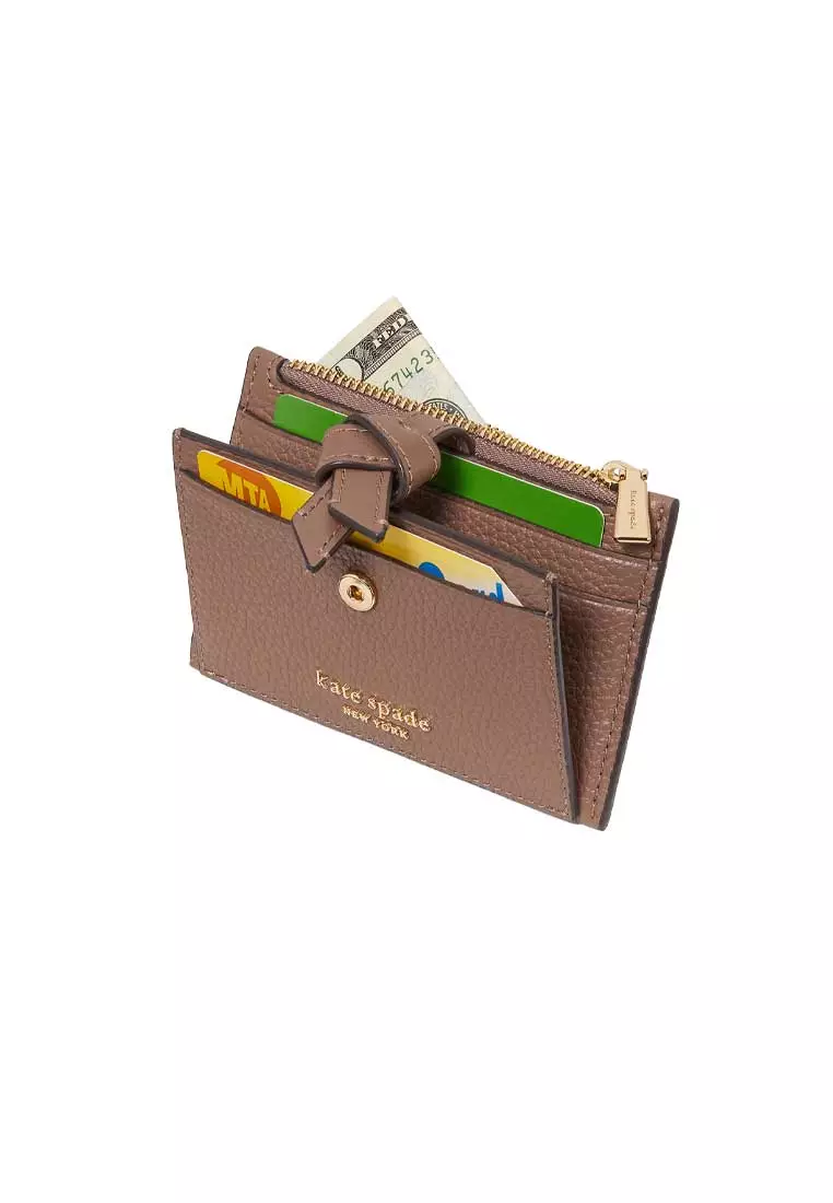 Knott Zip Card Holder Warm Acorn KH156