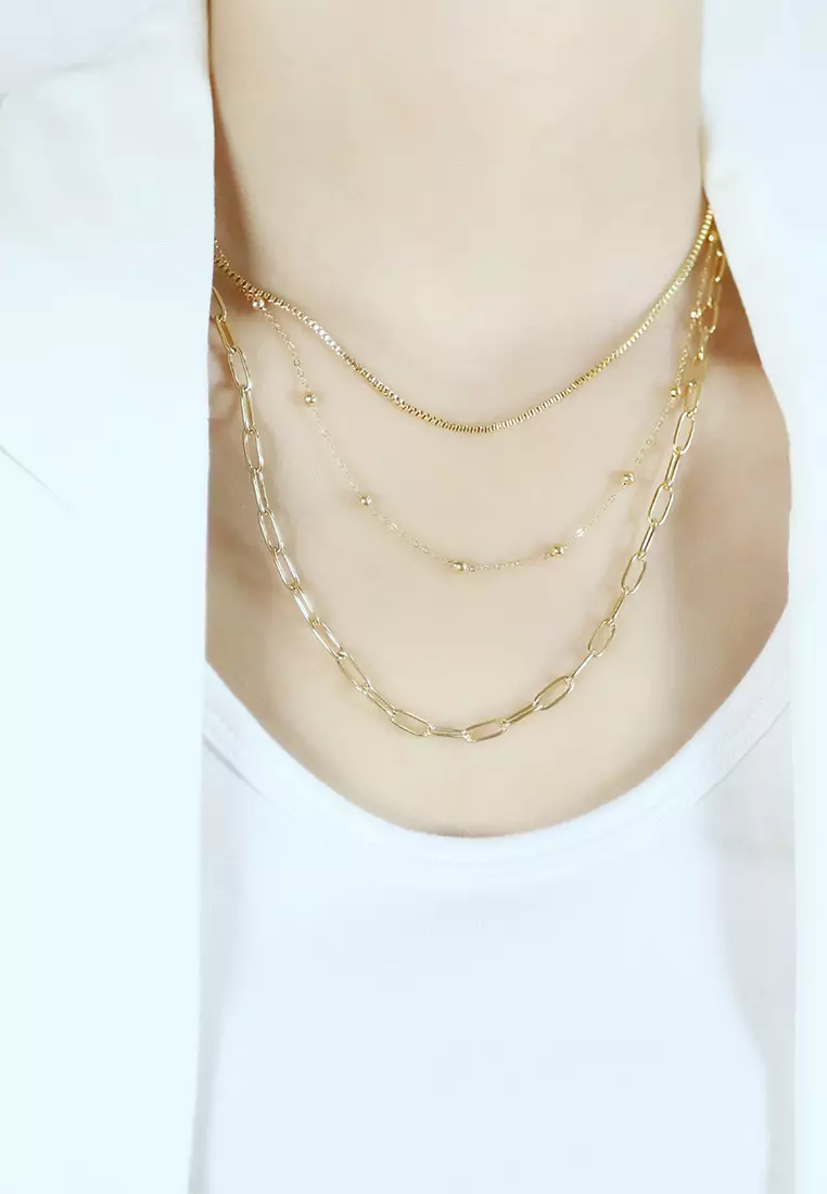 Gold chain three layer online