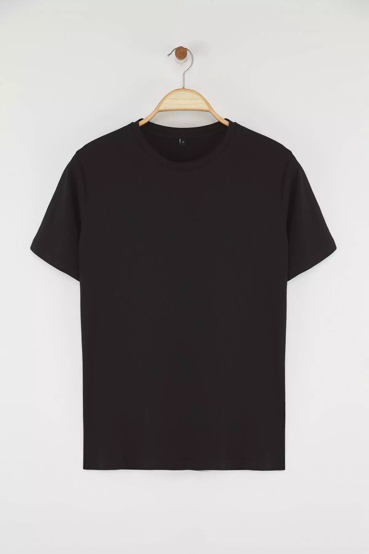 Black Slim/Fitted Japanese Wood Back Printed Cotton T-Shirt Tmnss25Ts00183