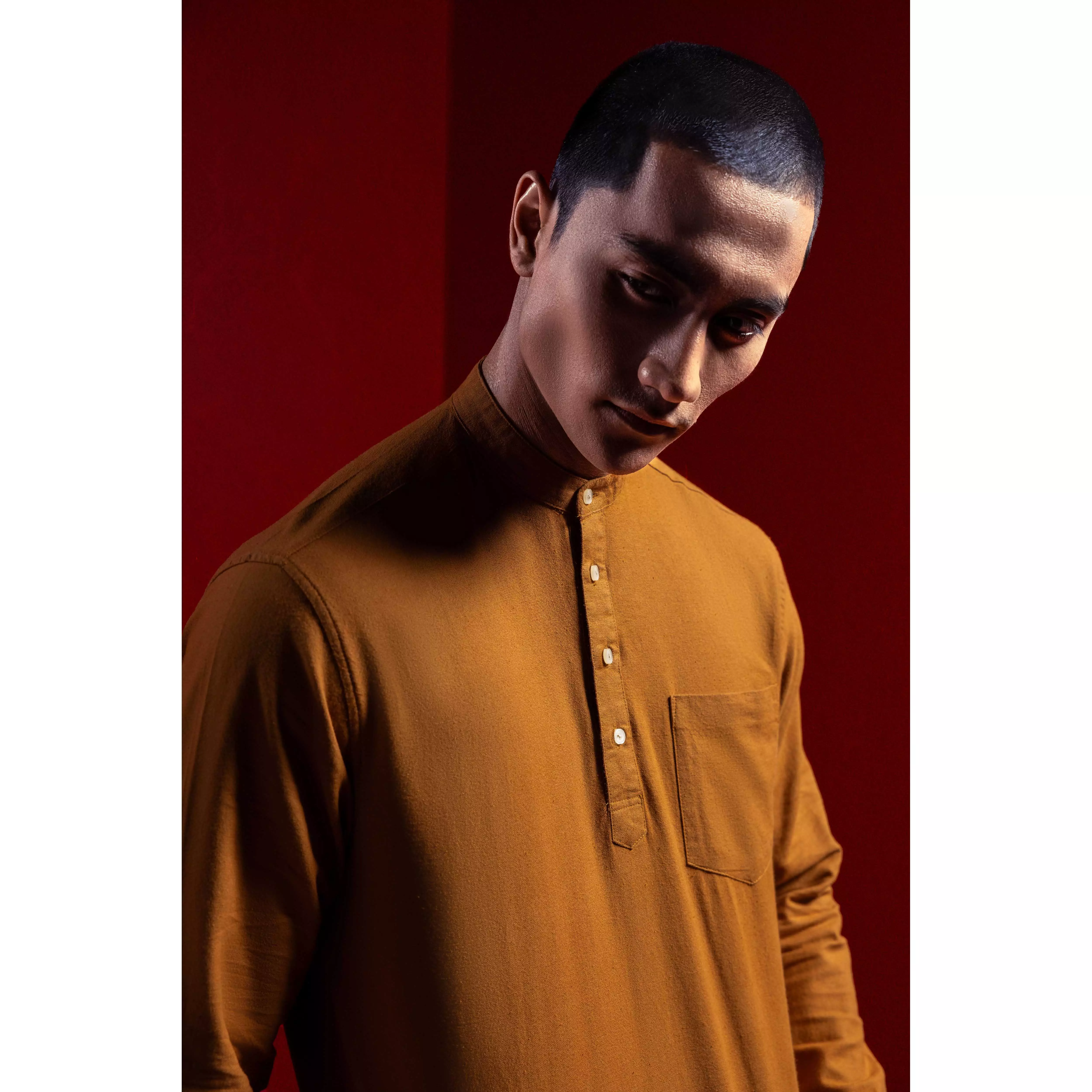LARUSSO x RIZKY RIDHO - Koko Kurta Organic Cotton Changi - Orche Mustard