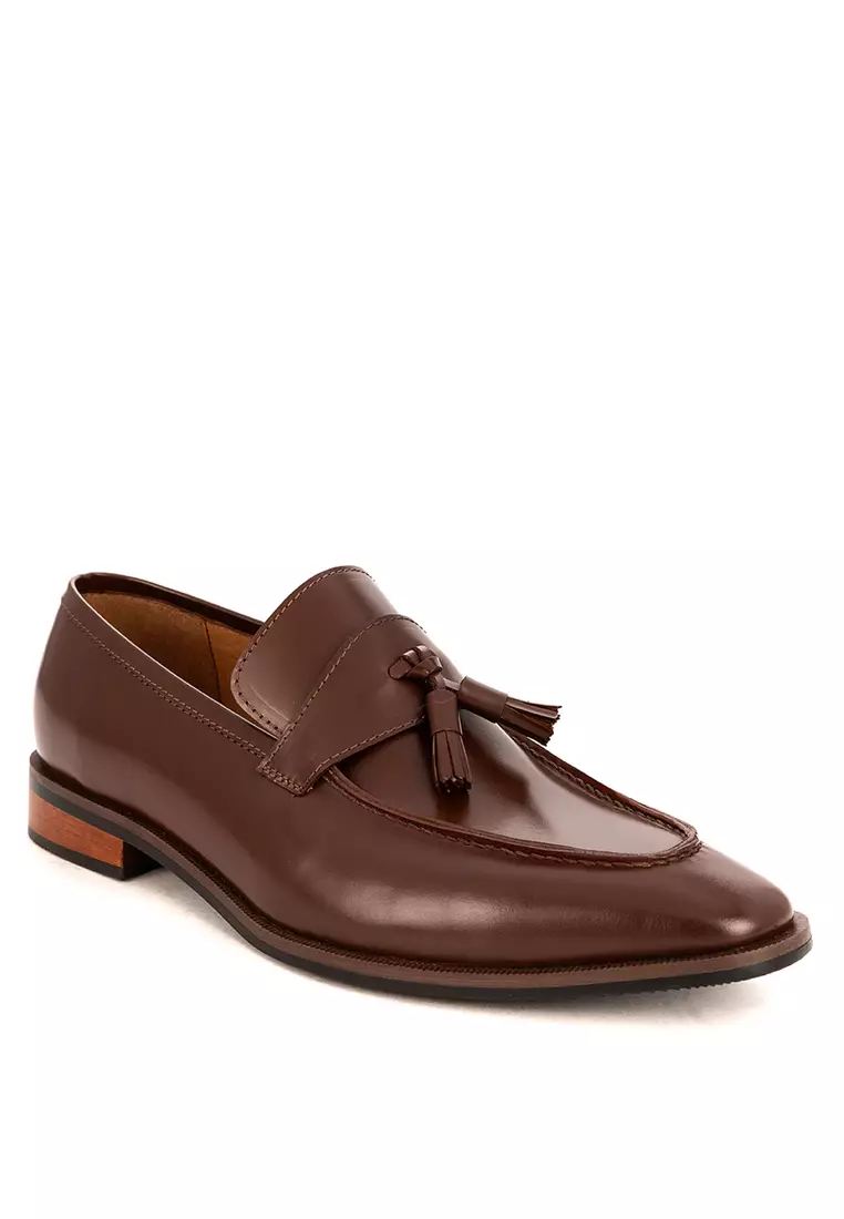 Discount on Bristol Shoes  shoes - SKU: MacLaren Brown Tassled Loafers