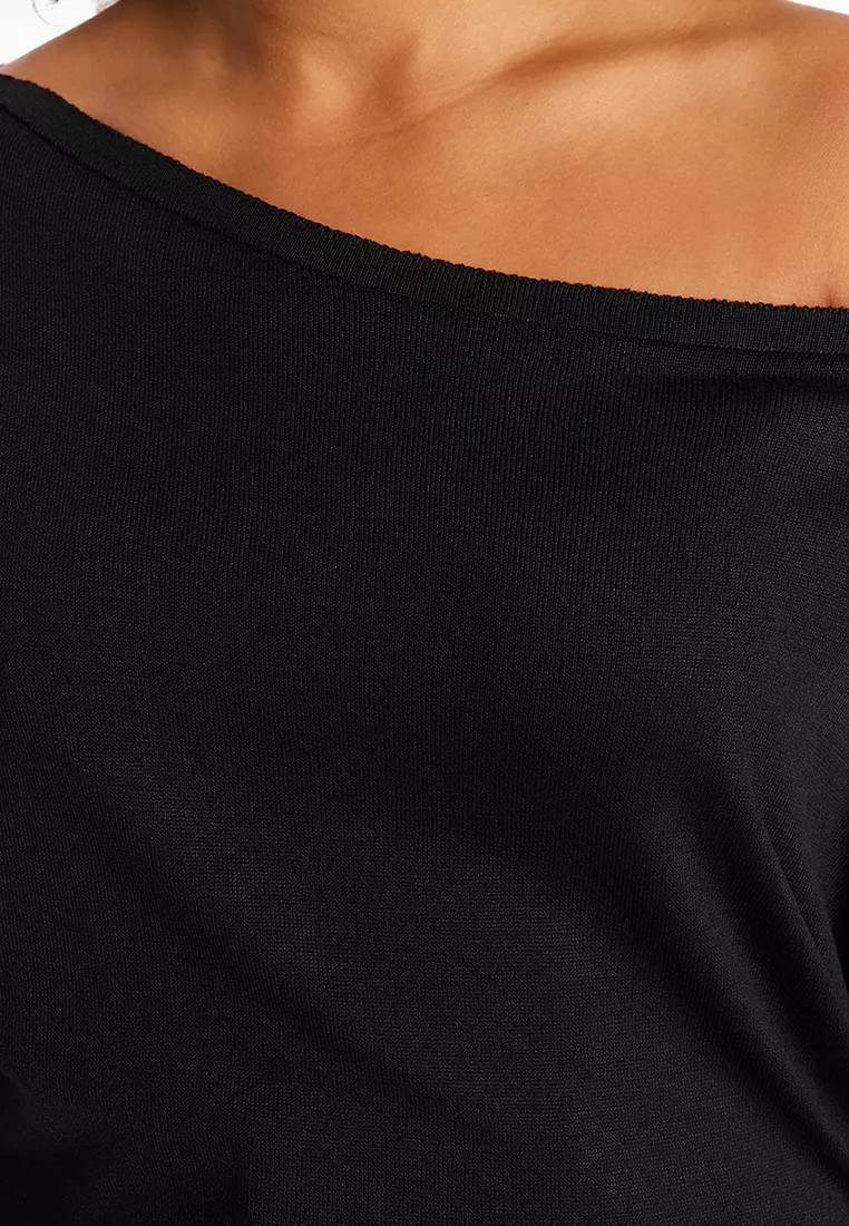 Boat Collar Knitwear Sweater