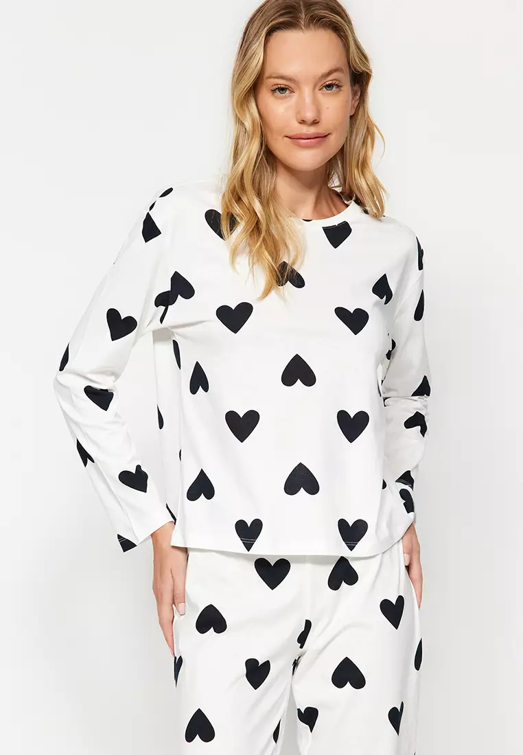 Heart Print Pyjama Set