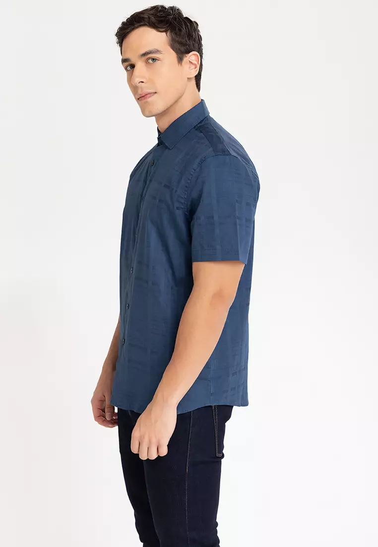 Short Sleeve Sateen Sns Plaid