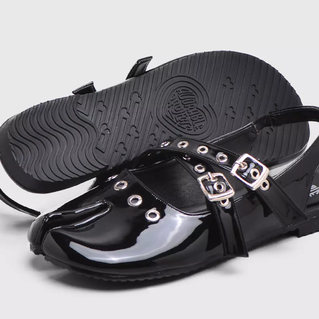 Flowie Flat Shoes Black