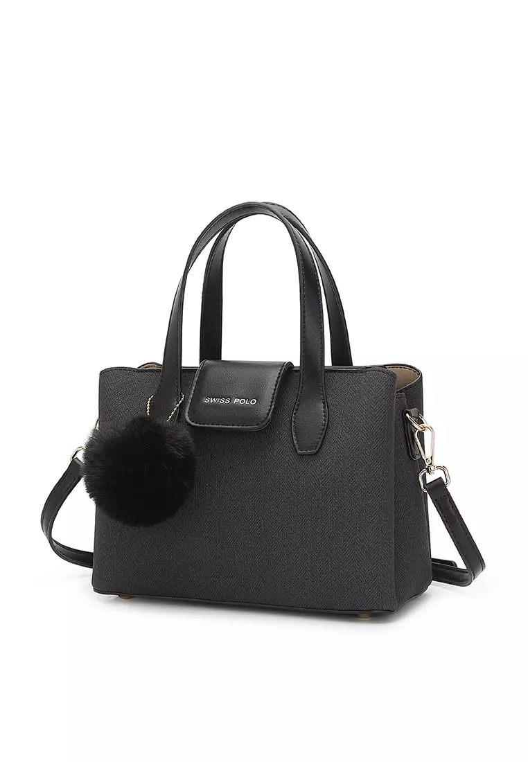 Women's Top Handle Bag / Sling Bag / Crossbody Bag / Shoulder Bag (Tas Tangan Wanita / Tas Selempang Wanita / Tas Bahu Wanita) - Hitam