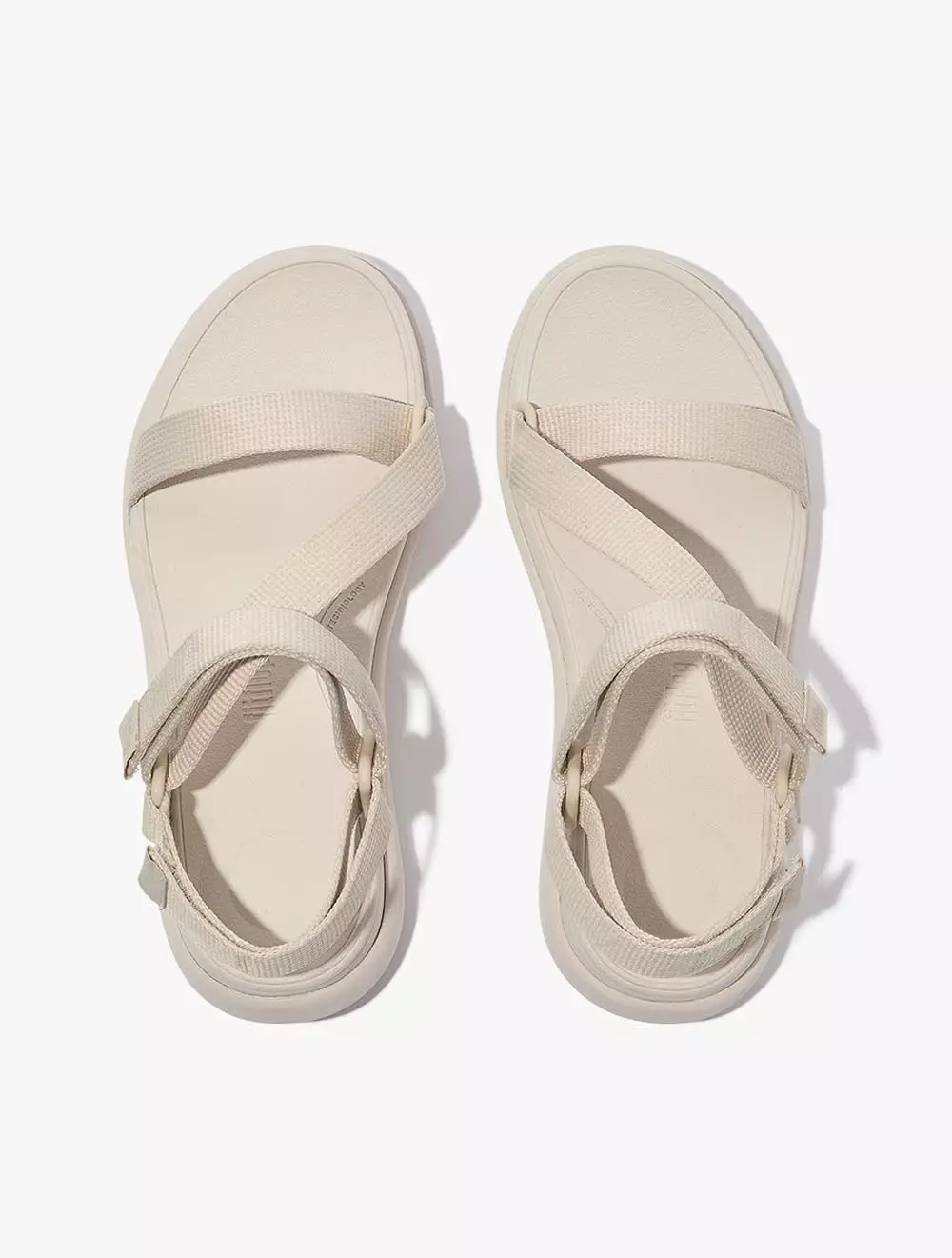 Fitflop F-Mode Go Adj. Webbing Flatform Z-Strap SandalsParis Beige
