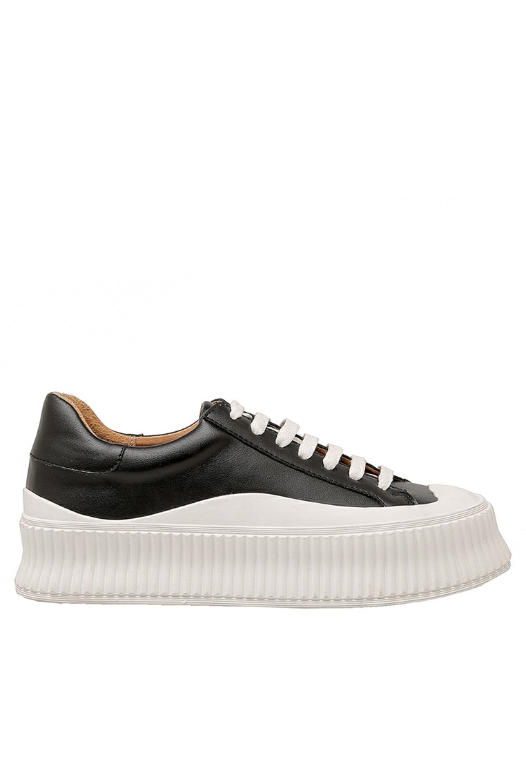 Leather Platform Lace Up Sneakers TLD608-1