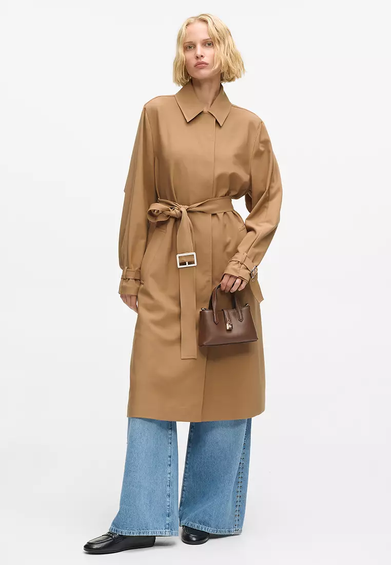 Pleated Trench Coat