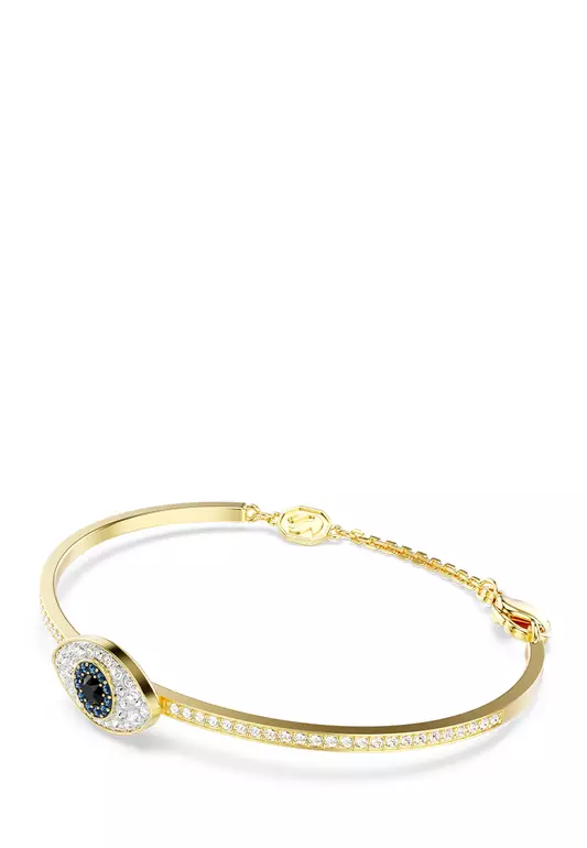 Symbolica Bangle, Evil Eye, Blue, Gold-Tone Plated