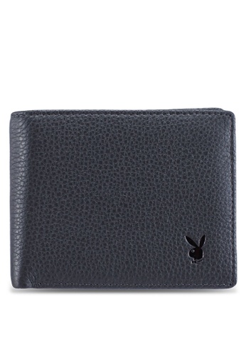 Playboy grey Men's Bi Fold RFID Blocking Wallet B70ECAC74795AFGS_1