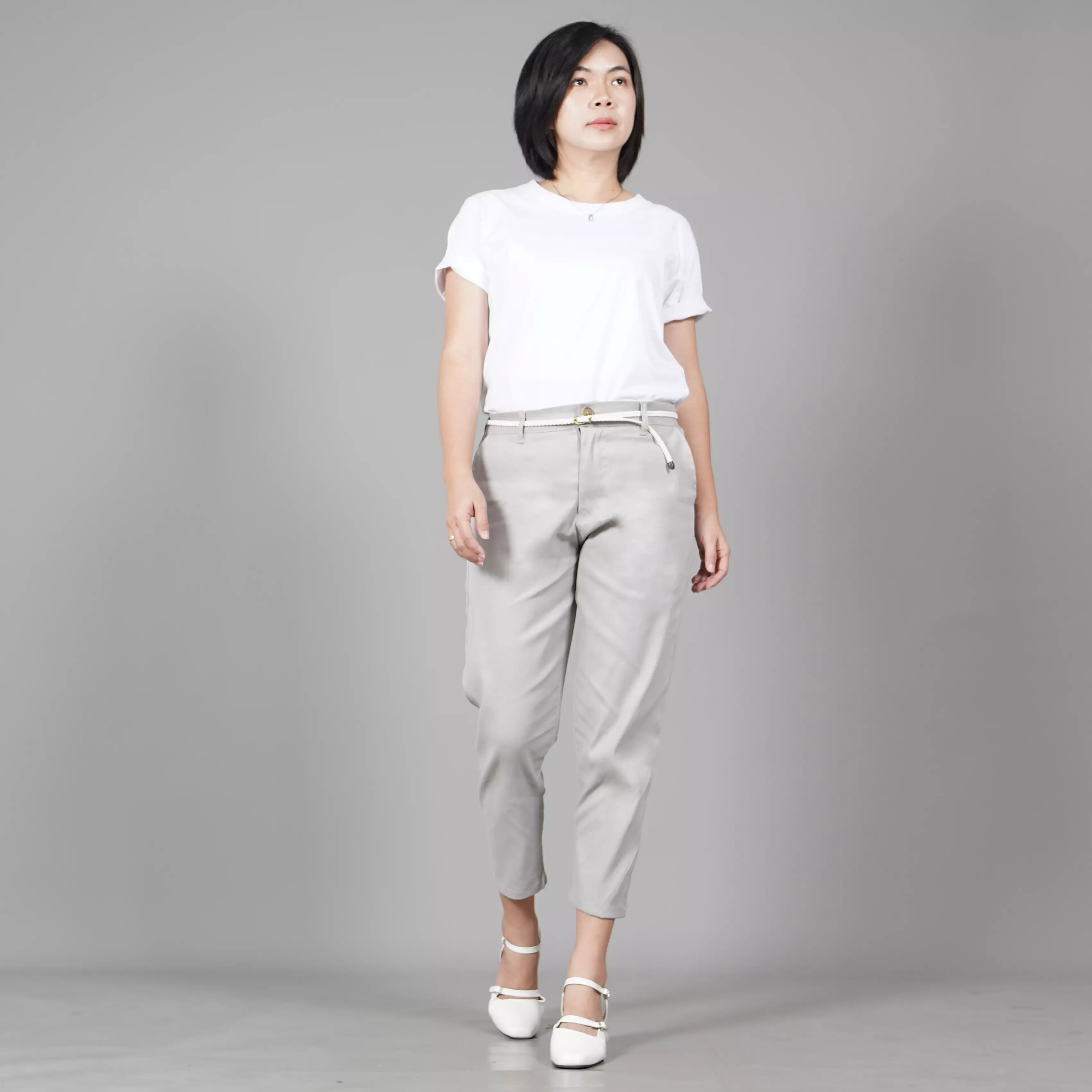  AURORA Celana 3/4 Wanita Celana Chino Pants Wanita - BEIGE