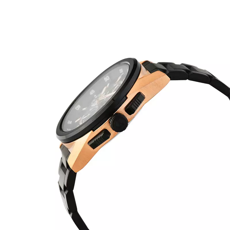 Jam Tangan Pria Alexandre Christie Chronograph AC 6654 MC BBRBA Black Dial Black Stainless Steel Strap + Extra Strap