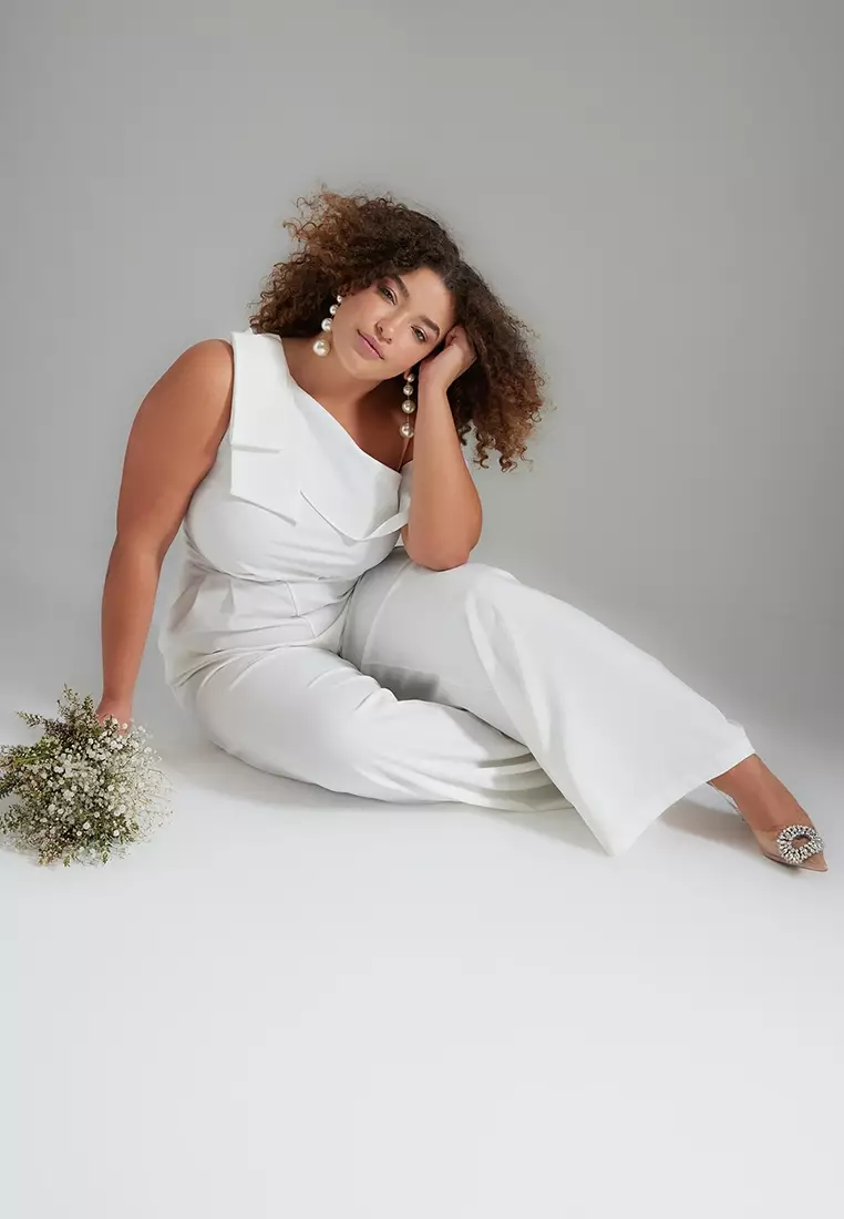 Plus size wedding clearance jumpsuit