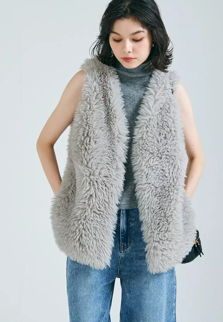 Vests faux fur store