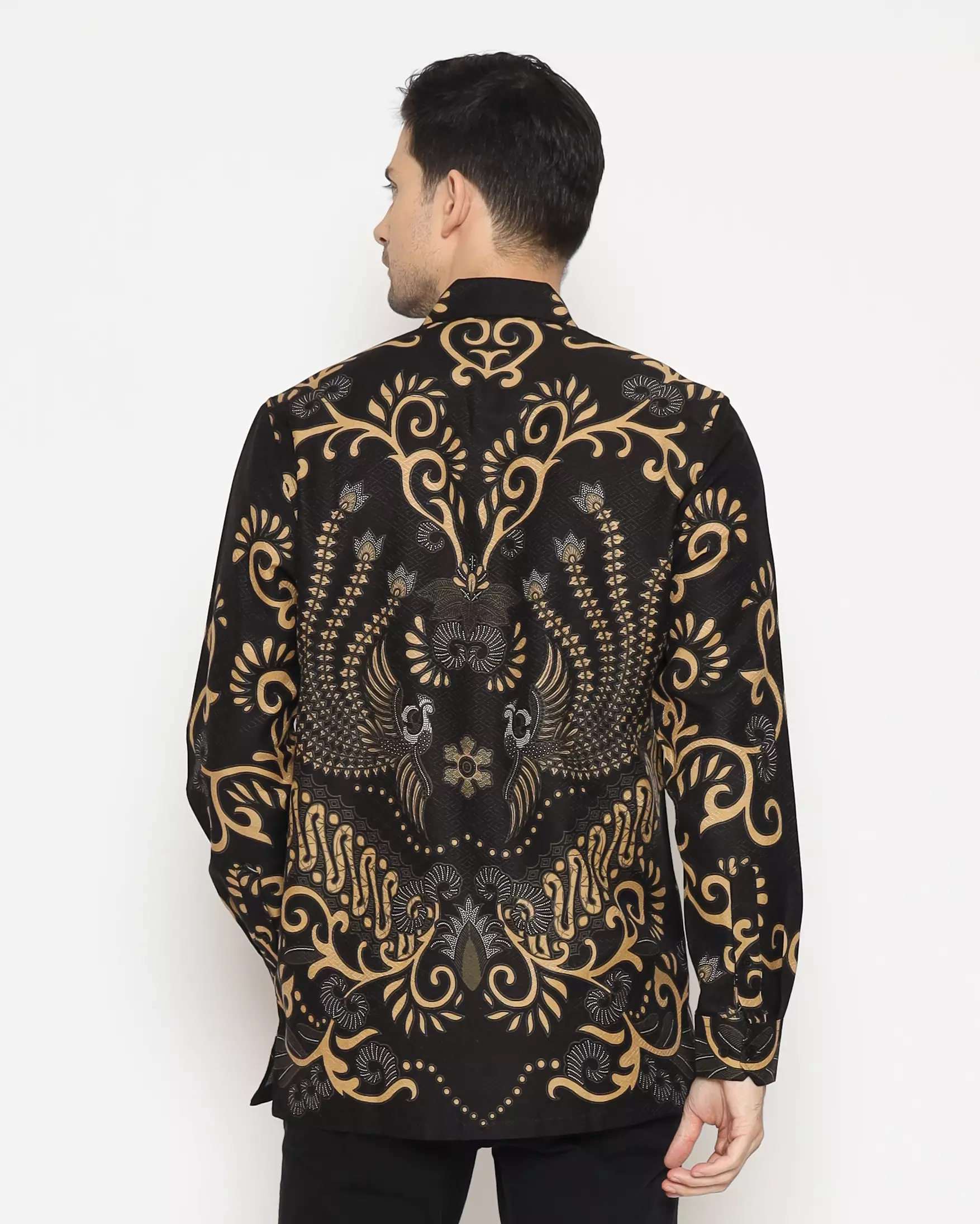 MAGINOT NARENDRA BROWN Batik MOTIF TIMBUL DOBBY Slim Fit Lengan Panjang