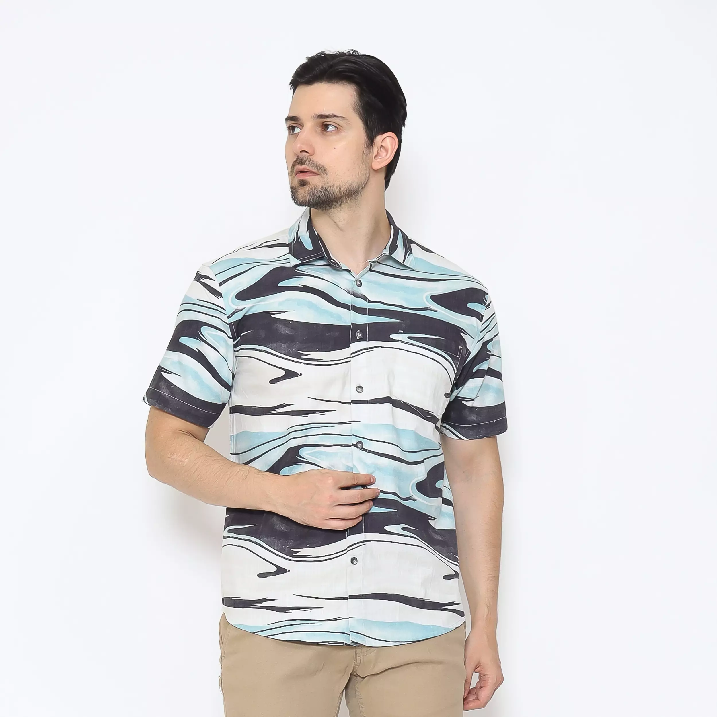 AMK Kemeja Pria Lengan Pendek SHP Aero S/S Blue