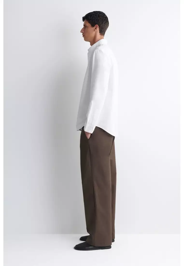 RELAXED PIMA COTTON-POPLIN SHIRT
