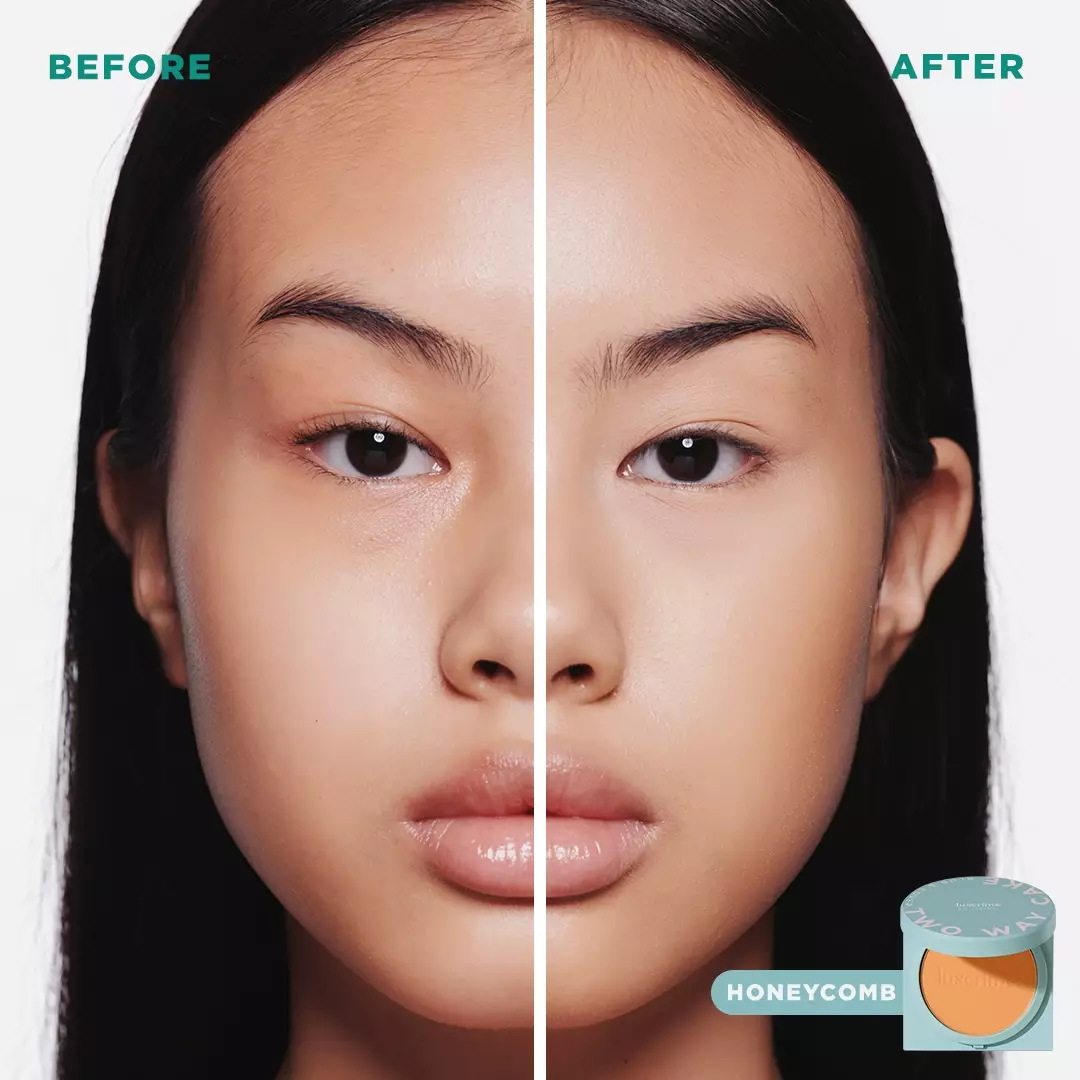 NEW Oil Control Luxcrime Blur & Cover Two Way Cake - Honeycomb