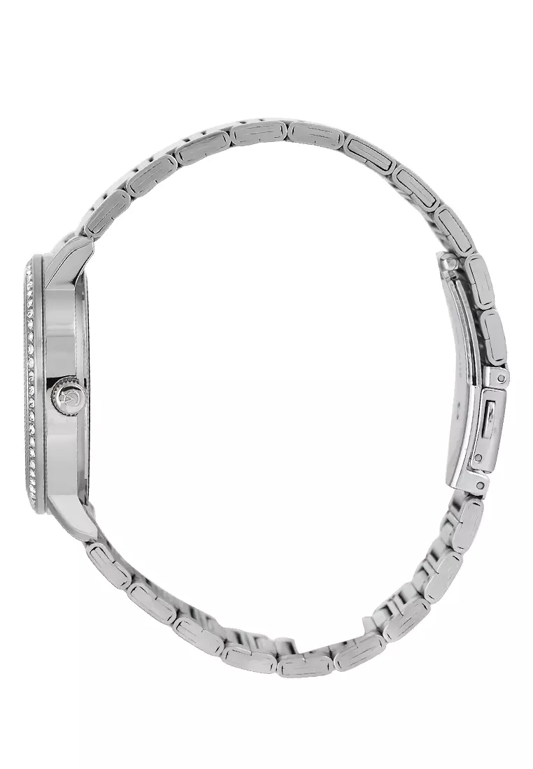 Alexandre Christie Jam Tangan Analog Wanita Silver Case Grey Dial - 2A47 BFBSSDG