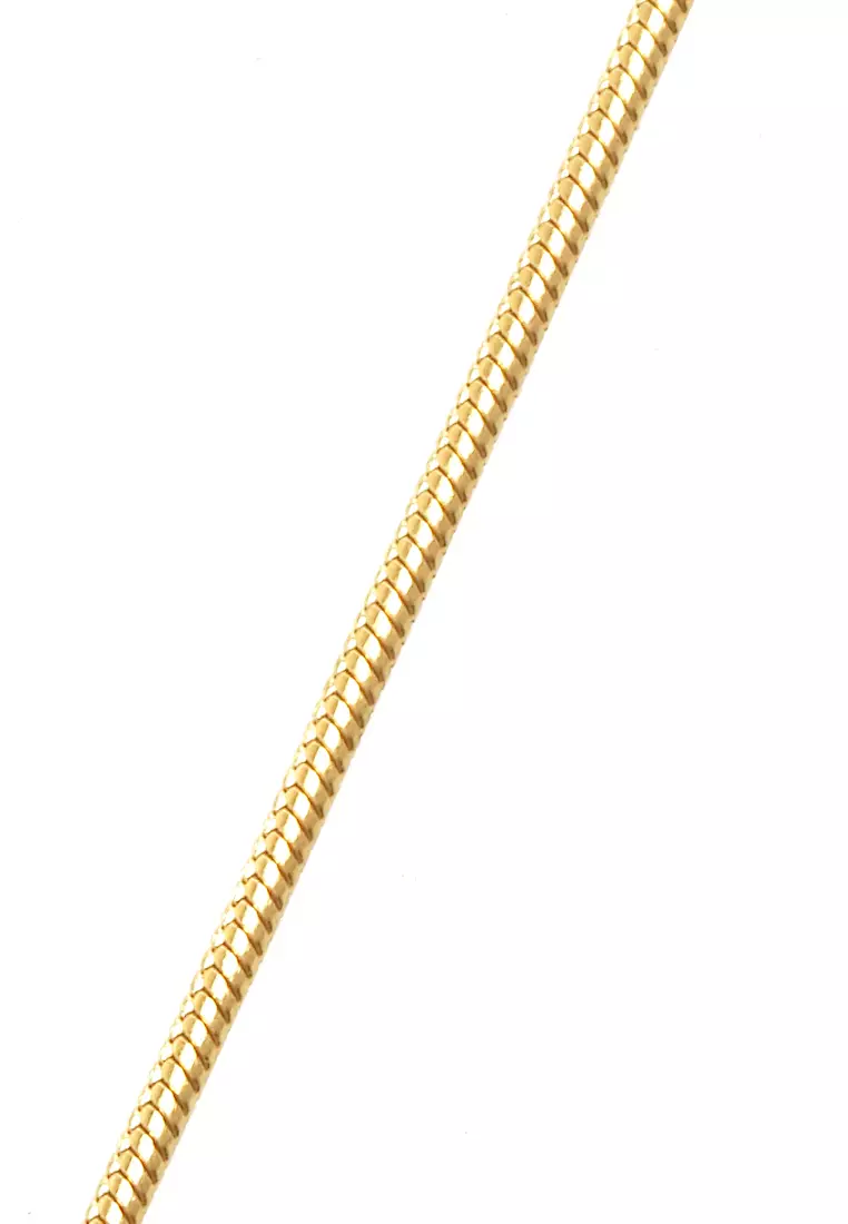 Ainsley Aksesoris Fashion Kalung Pria Wanita Necklace Liontin Balok Anti Karat Material Titanium ORIGINAL - Gold